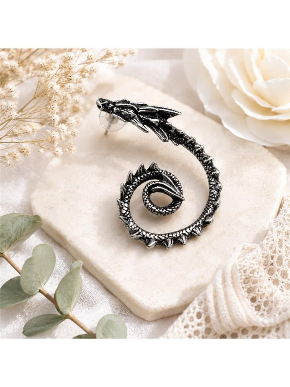Alchemy Gothic Dragon’s Lure Ear Wrap Earring Pewter Gothic Fantasy 2018